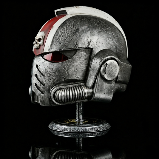 Space Marine Grey Helmet - Warhammer Inspired