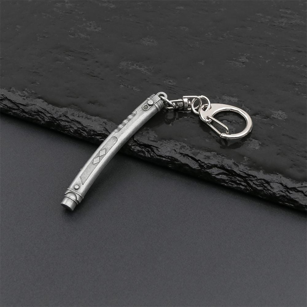 Lightsaber Hilt Charm - Metal Keychain or Necklace