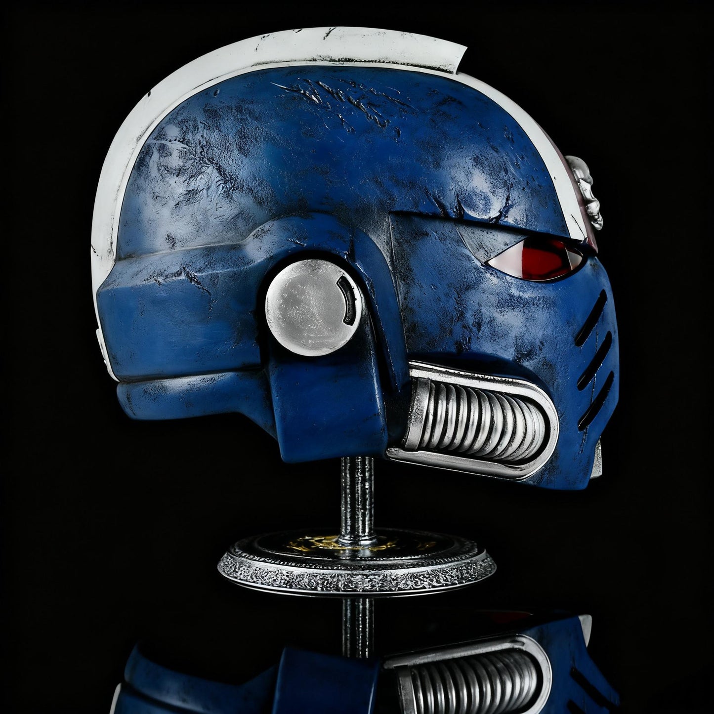 Space Marine Blue Helmet - Warhammer Inspired