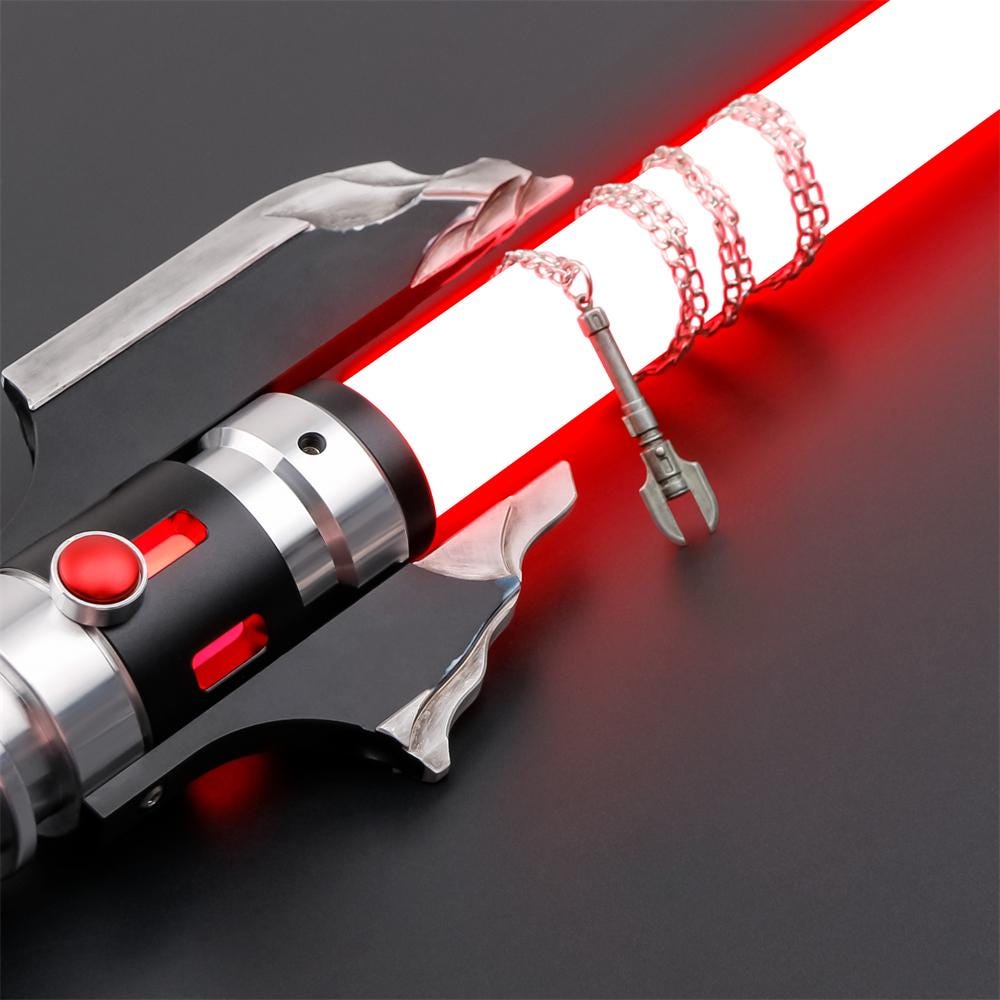 Lightsaber Hilt Charm - Metal Keychain or Necklace