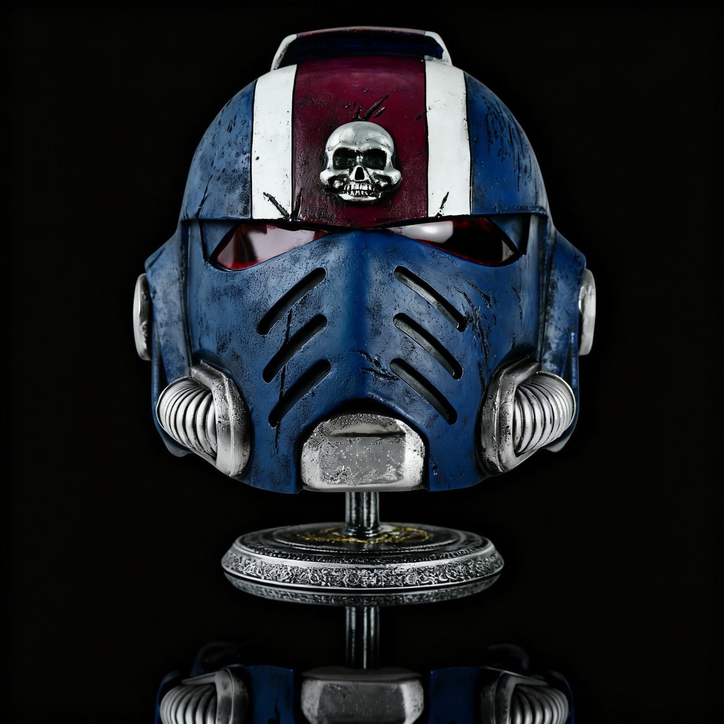 Space Marine Blue Helmet - Warhammer Inspired