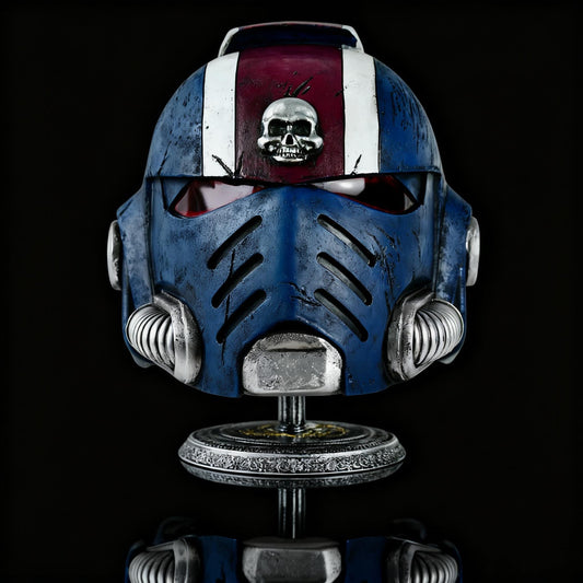 Space Marine Blue Helmet - Warhammer Inspired