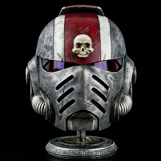 Space Marine Grey Helmet - Warhammer Inspired