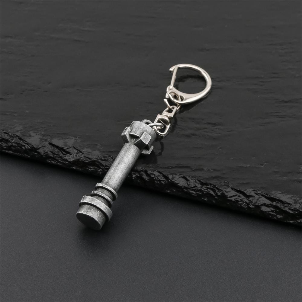 Lightsaber Hilt Charm - Metal Keychain or Necklace