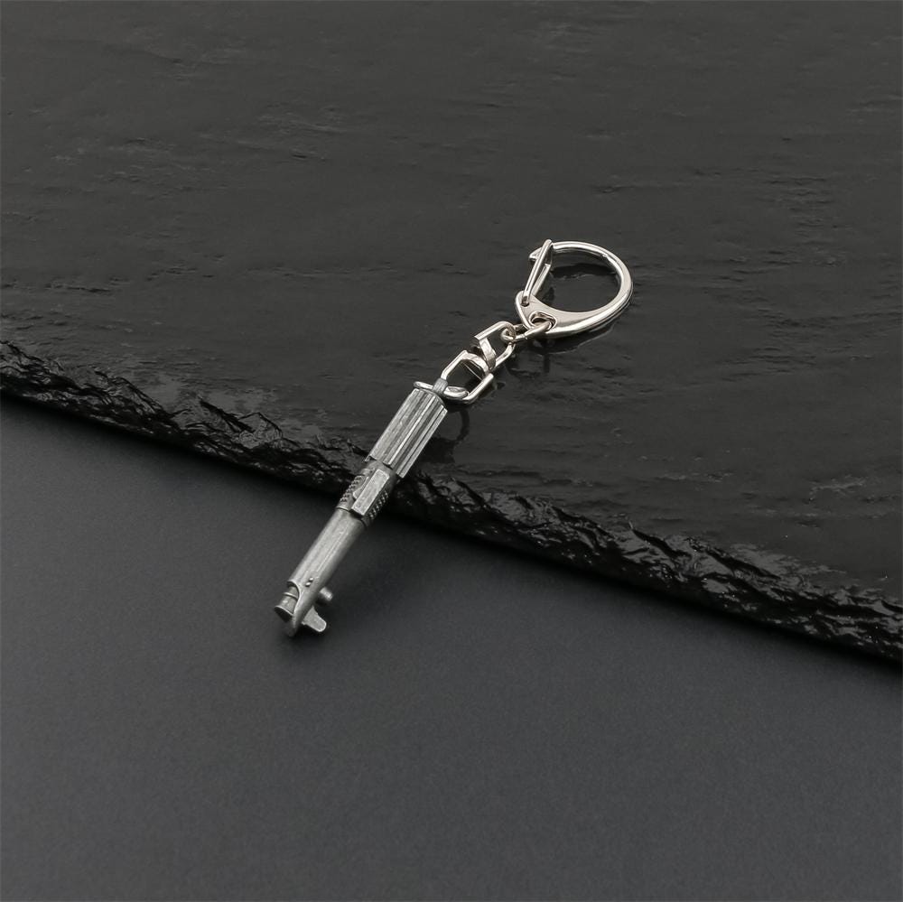 Lightsaber Hilt Charm - Metal Keychain or Necklace