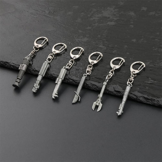 Lightsaber Hilt Charm - Metal Keychain or Necklace